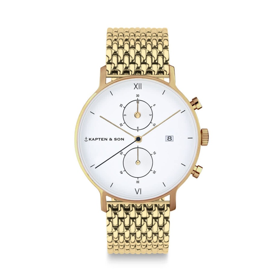 Uhren & Schmuck Chrono | Chrono Gold Woven Steel