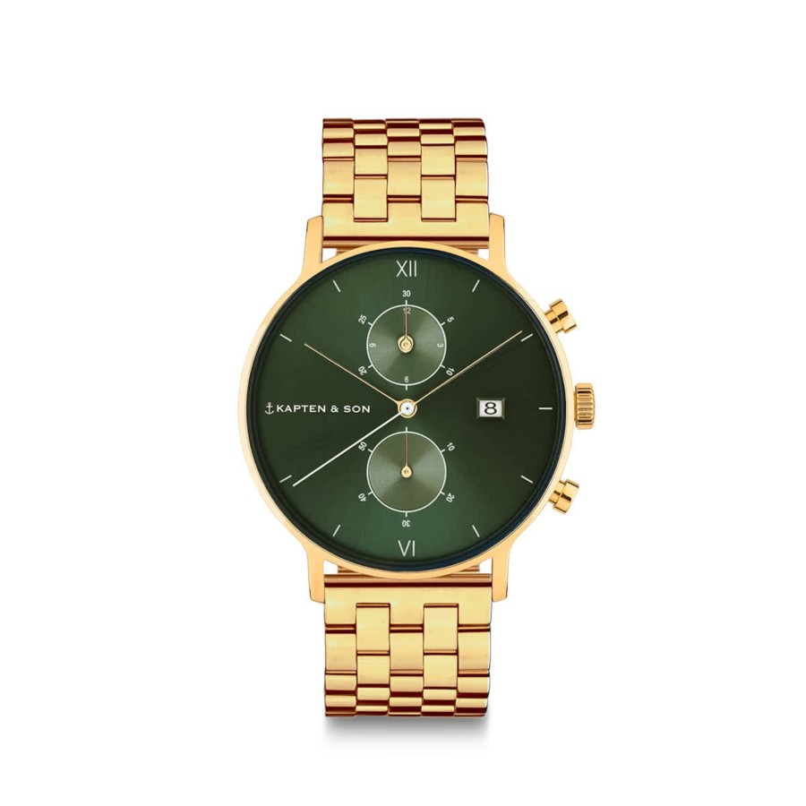 Uhren & Schmuck Chrono Small | Chrono Small Gold Green Steel