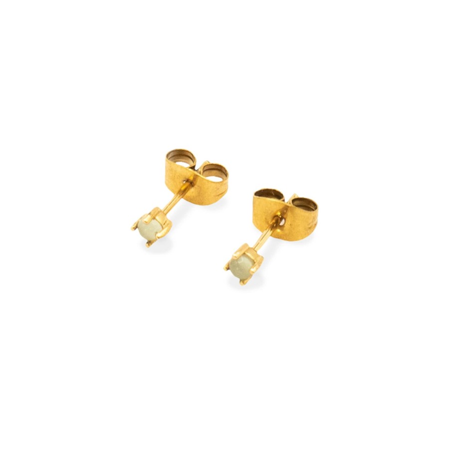 Uhren & Schmuck Harmony | Earring Stud Harmony Stone Gold