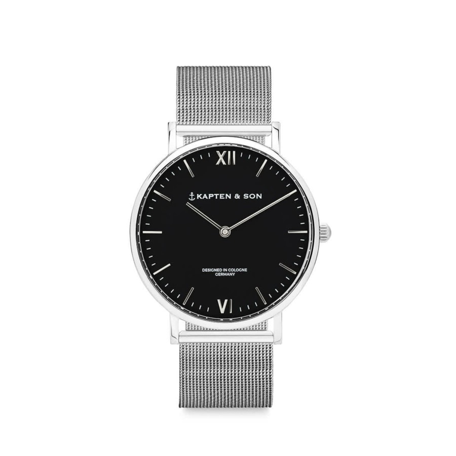 Uhren & Schmuck Campus Small | Campus Small Silver Black Mesh