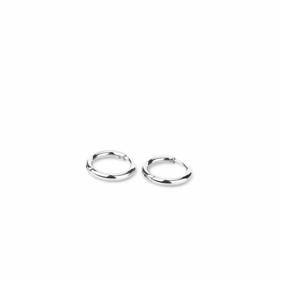 Uhren & Schmuck Basic | Earring Filigree Hoop Silver