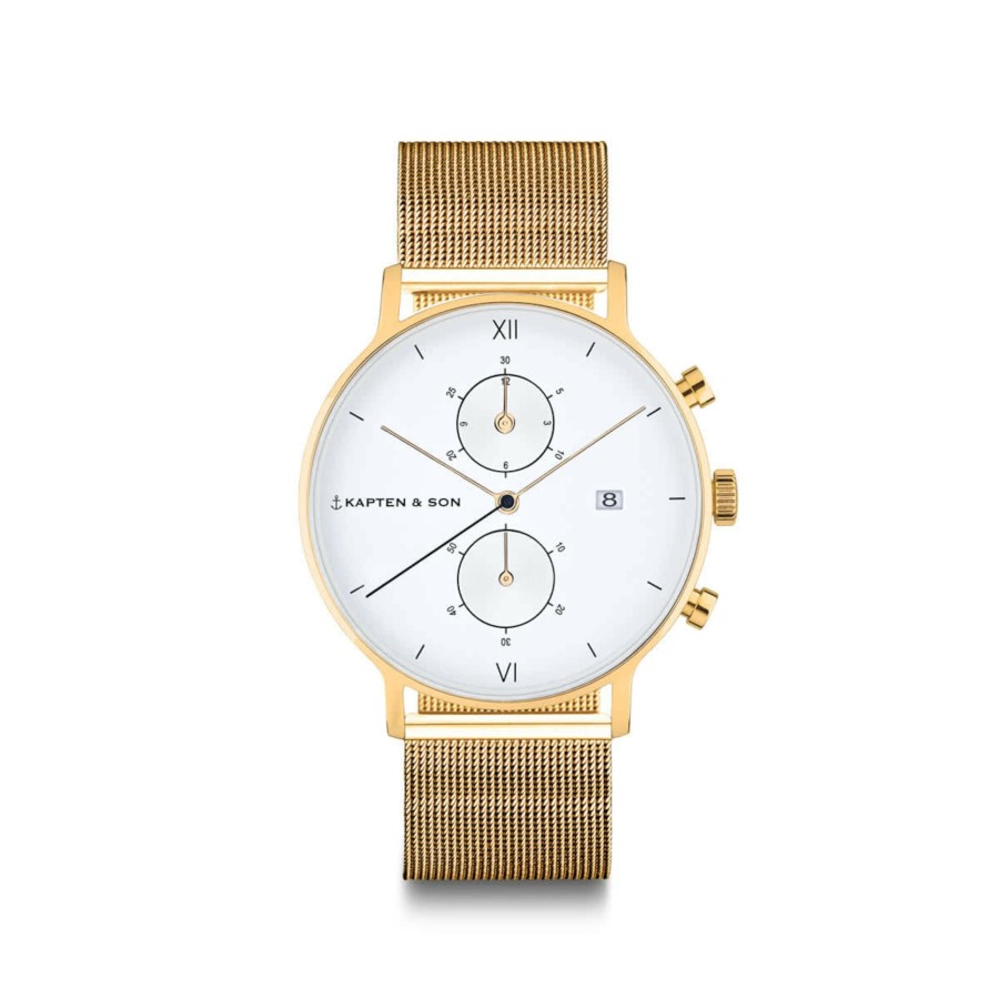 Uhren & Schmuck Chrono Small | Chrono Small Gold Mesh