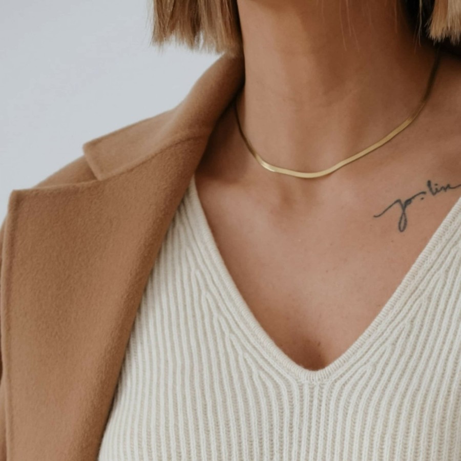 Uhren & Schmuck Basic | Necklace Snake Gold