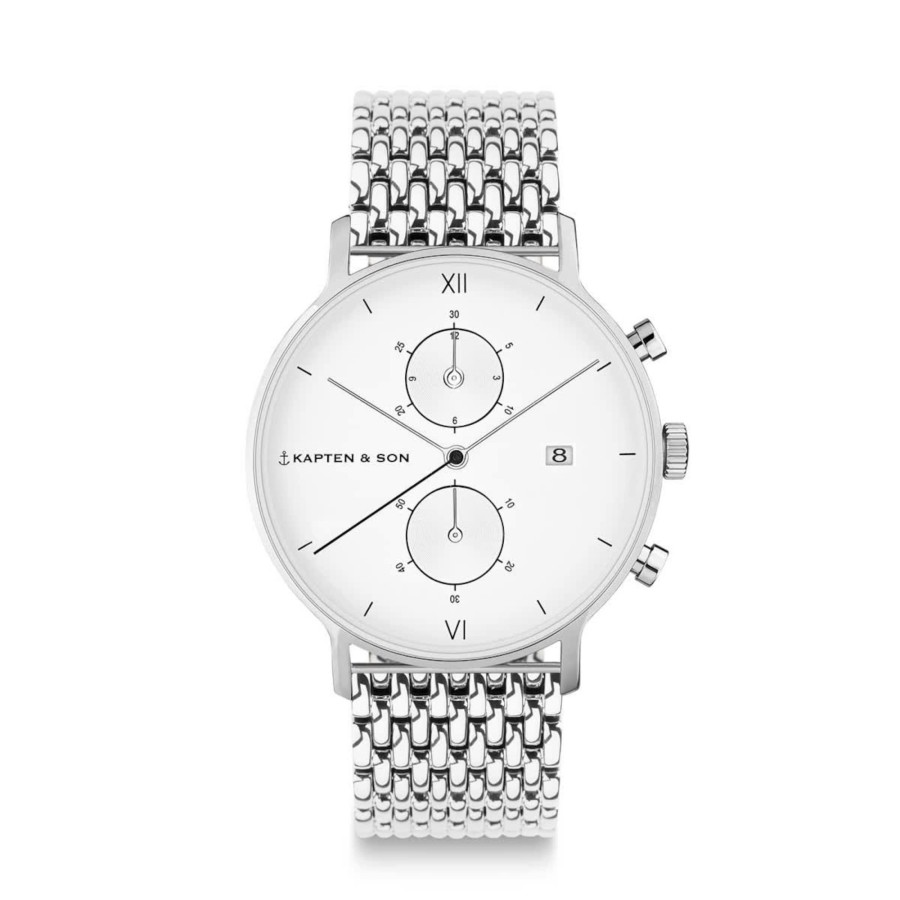 Uhren & Schmuck Chrono | Chrono Silver Woven Steel