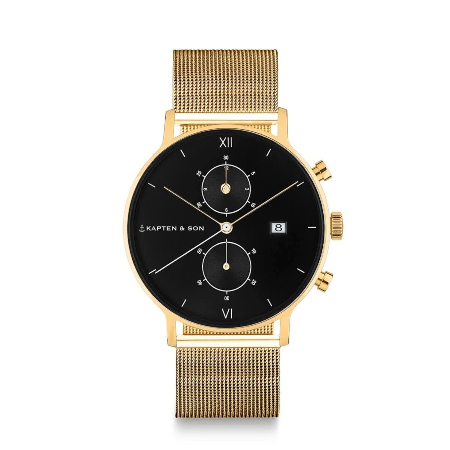 Uhren & Schmuck Chrono | Chrono Gold Black Mesh