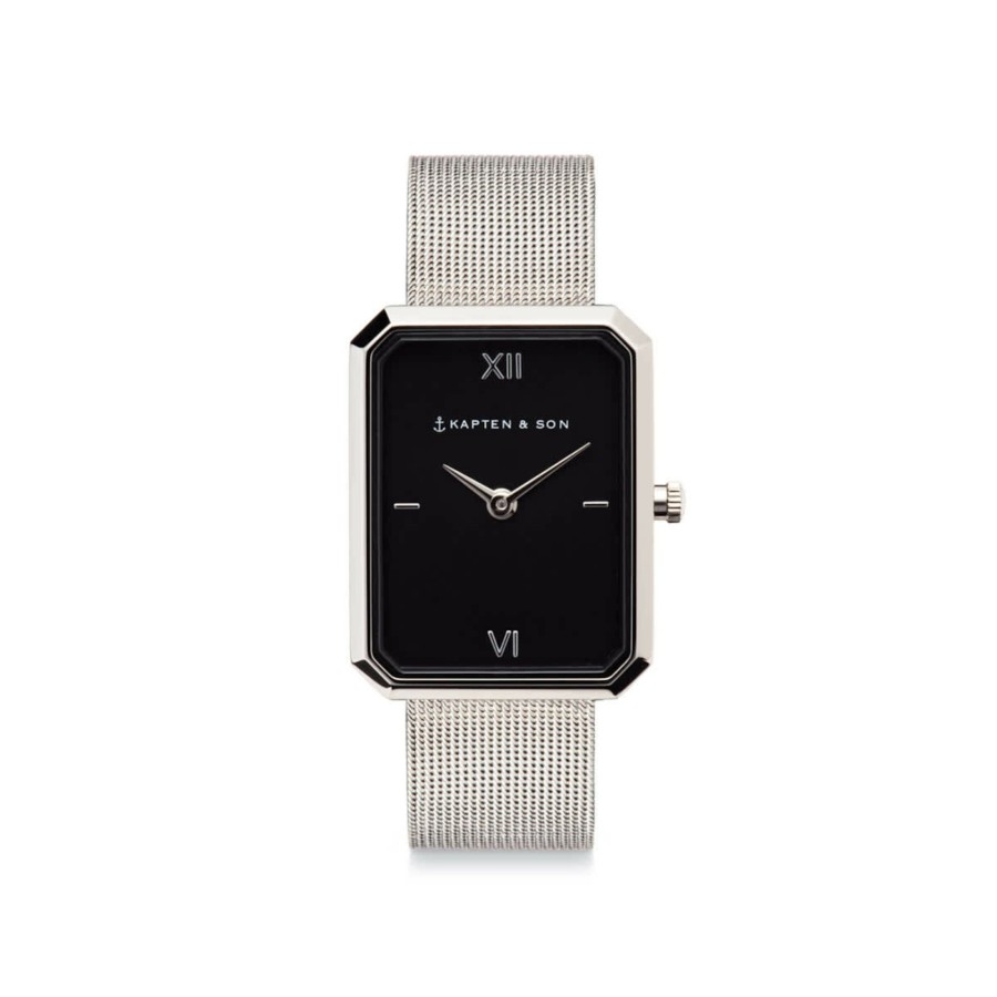 Uhren & Schmuck Grace | Grace Silver Black Mesh