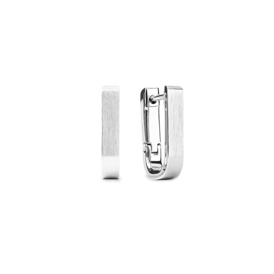 Uhren & Schmuck Basic | Earring Bold Hoop Silver