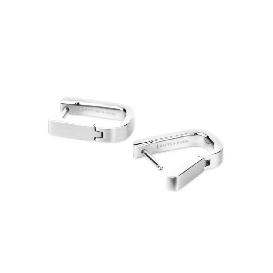 Uhren & Schmuck Basic | Earring Bold Hoop Silver