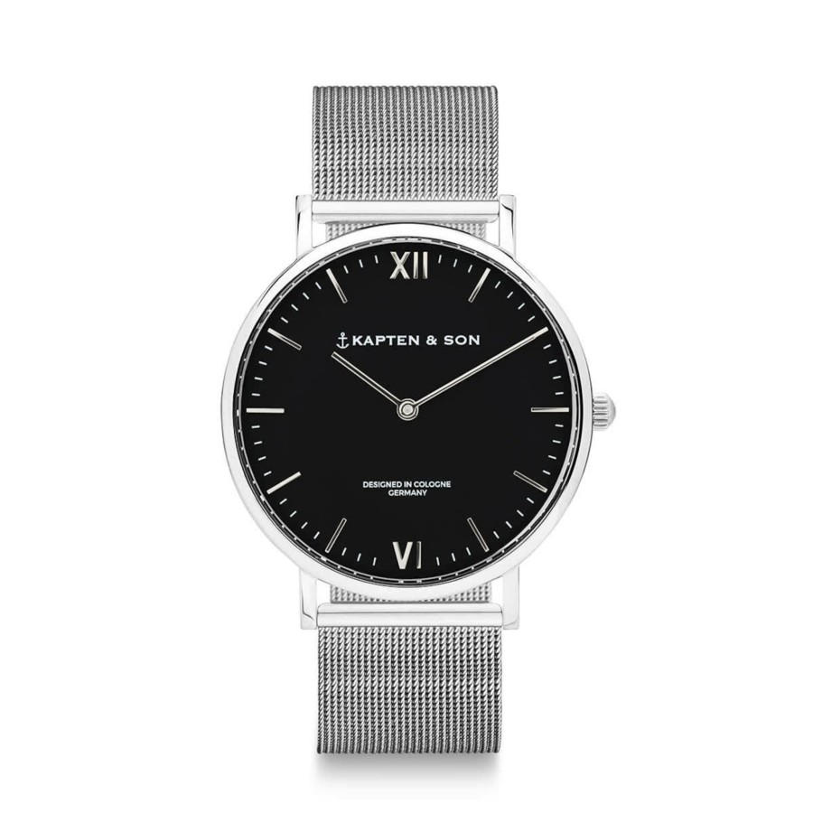 Uhren & Schmuck Campus | Campus Silver Black Mesh