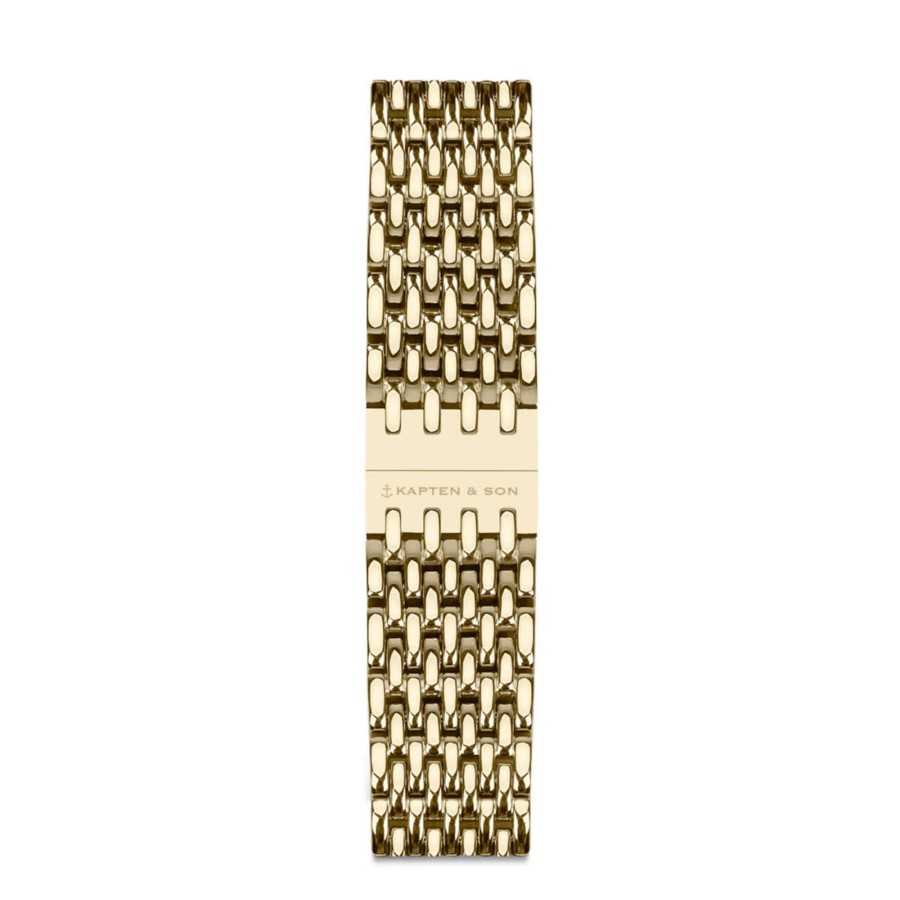 Uhren & Schmuck Strap | Woven Steel Strap Light Gold