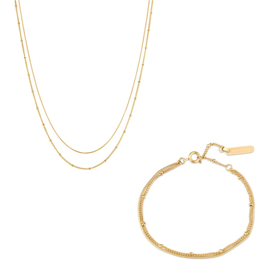 Uhren & Schmuck Basic | Jewellery Set Sphere Gold