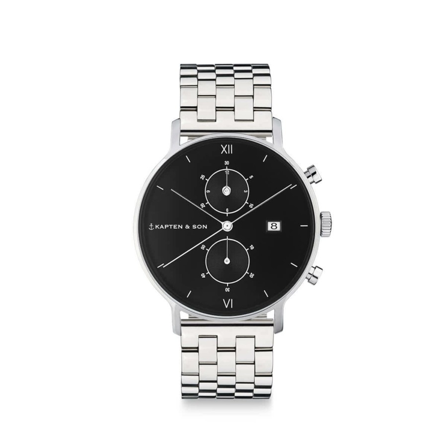 Uhren & Schmuck Chrono Small | Chrono Small Silver Black Steel