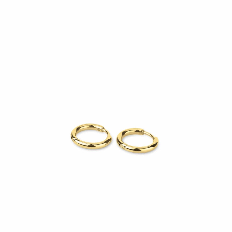 Uhren & Schmuck Basic | Earring Filigree Hoop Gold